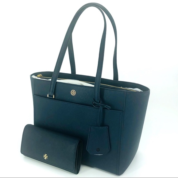 2PCS Tory Burch Robinson Small Tote Wallet Set - Picture 2 of 8
